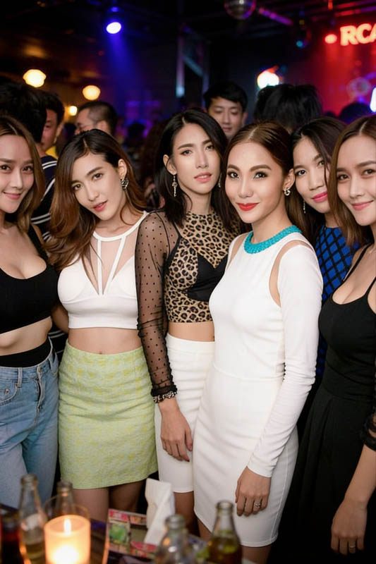 RCA Bangkok nightclub interior with crowd dancing and professional lighting systems